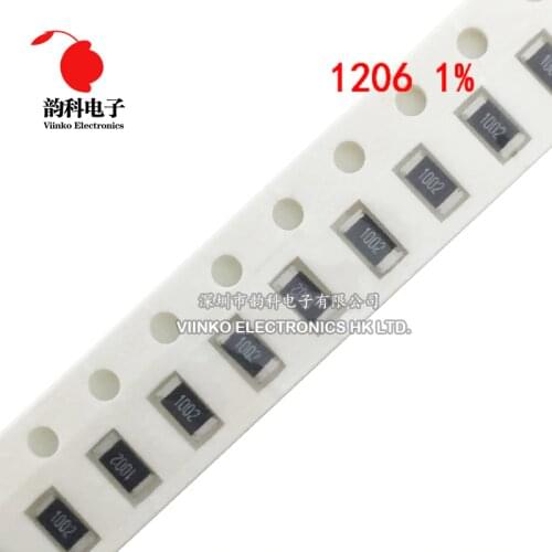 100pcs 1206 1% SMD resistor 1/4W 5.36M 5.49M 5.6M 5.62M 5.76M 5.9M 6.04M 6.19M 6.2M 6.34M 6.49M 6.65M 6.8M 6.81M 6.98M ohm