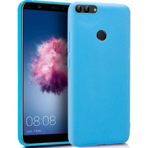 Silicone case Huawei P Smart (Sky Blue, soft, shockproof