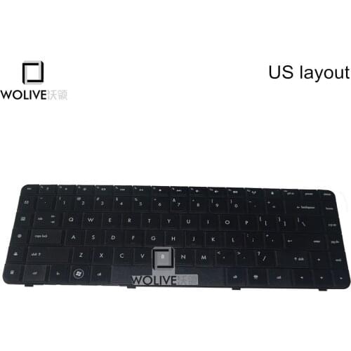 Wolive New US English Keyboard for HP Compaq Presario G56 G62 CQ56 CQ62 Black 595199-001