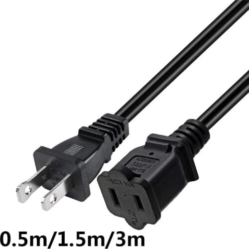 0.5M 1.5M 3M USA Male Female Nema Power Adapter Cord USA Nema 5-15 Plug to 5-15R Socket Outlet Strip Extension Cable