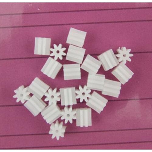 10Pcs 0.5 Modulus 8T 1MM Plastic Motor Shaft Pinion Spindle Straight Gear 81A 5*5mm for DIY Car Models Toys Coreless Motors