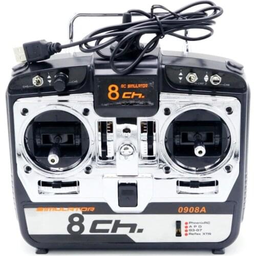 16 in 1 8CH RC Flight Simulator Remote Control for Helicopter Airplane FPV Quadcopter Drone Support G7 Phoenix 5 XTR 0908A