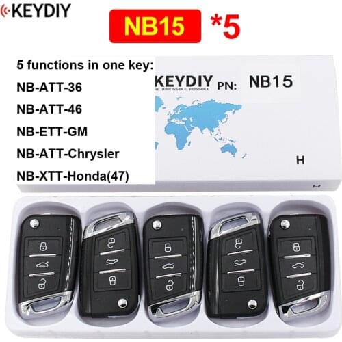 2/5/10Pcs NB15 Multi-functional 3 Button MQB KD Remote Control for KD900 KD900+ URG200 KD-X2 (All Functions Chips in One Key)