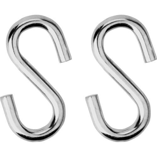 2-pack Heavy-Duty S Shaped Hooks Hammock S Hooks Utility Hooks, 3-Inch Long