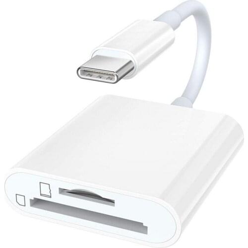 2 in 1 Type C USB-C to S.D TF Card Reader Adapter Converter for Phone Computer Multifunction Card Reader Laptop Accessories
