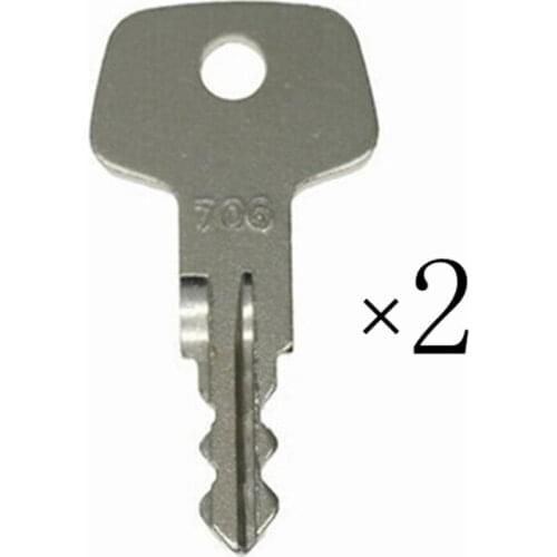 2x 706 Key For Liebherr Industrial Construction Heavy Equipment Fuel Cap J2