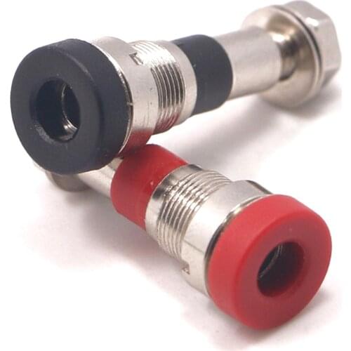 5PCS Banana Jack Socket 4mm 24A Top Nut Panel Pure Copper Nickel Plated Binding Post Banana Socket Copper Connector