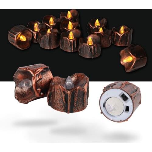 6pcs LED Halloween Candle Light Party Table Decoration Light Pumpkin Party Bar Party Supplies Home Decor Halloween Decoration