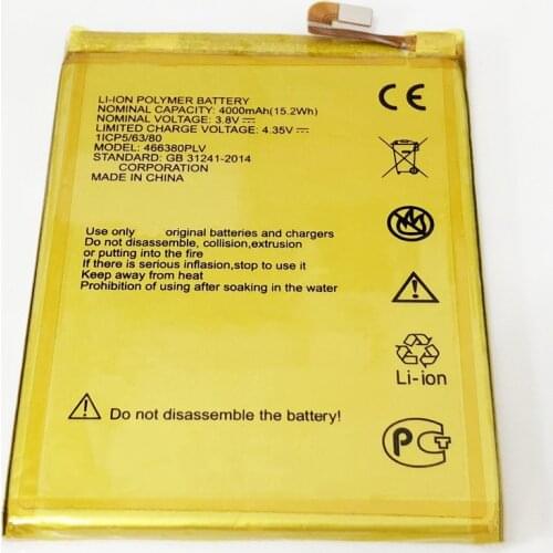 3.8V 4000mAh 466380PLV For ZTE Blade A612 BA612 Battery