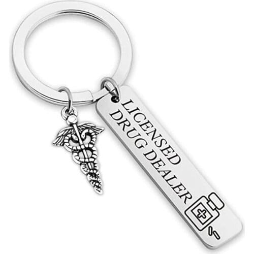 Pharmacist Gift Funny Keychain Pharmacy Student Gift Pharmacy Shool Graduation Gift Funny Licensed Drug Dealer Keychain