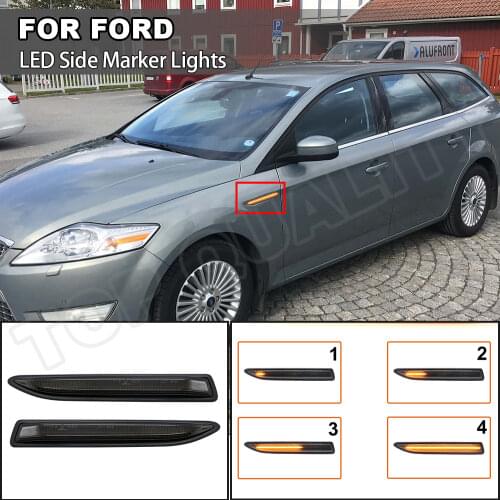 For Ford Mondeo Mk4 Hatchback/Saloon/Estate (BA7) 2007-2015 Dynamic LED Side Repeater Marker Turn Signal Light Car Styling Lamp