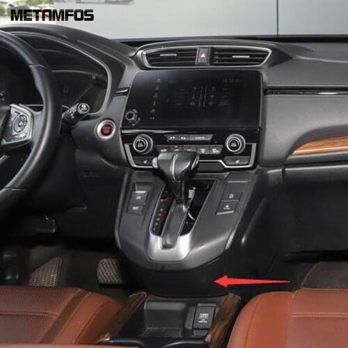 For Honda CR-V CRV 2017-2020 2021 Carbon Fiber Gear Shift Box Cover Molding Trim Decoration Frame Inner Accessories Car Styling