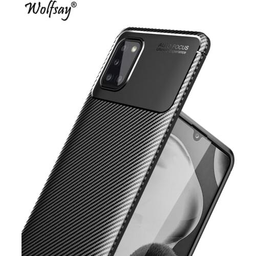 For Samsung Galaxy A31 Case Bumper Silicone Anti-knock Carbon Fiber Shockproof Cover For Samsung A31 Case For Galaxy A31 A21 A01