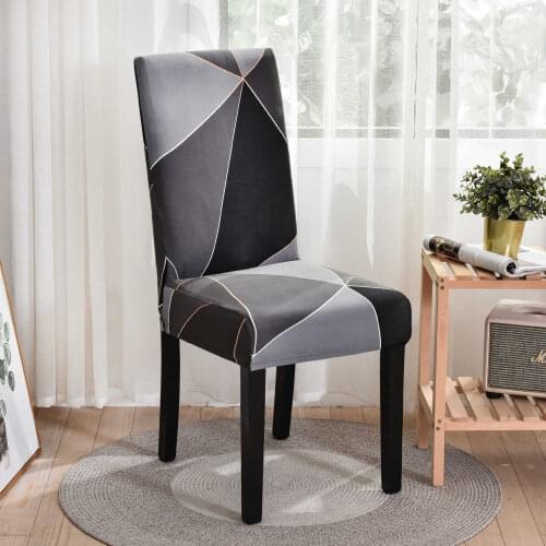 Geometric Dining Chair Cover Slipcover Protector Case Stretch Kitchen Chair Seat Decor for Hotel Banquet Elastic Chair Covers