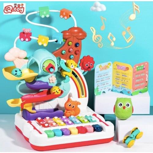 Toys Musical Instrument Unisex Music Toys Racing Rail Basketball Toy 7 scale Xylophone Slam Dunk Montessori Educational Toy