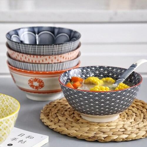4.5/8-Inch Japanese Style Rice Bowl Ceramic Unglazed Anti-scald Soup Bowl European Simple Household Noodles Bowl Sauce Dish