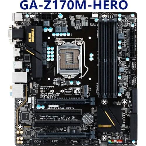 For gigabyte Z170M-HERO Desktop Motherboard LGA 1151 Intel Z170 DDR4 64GB Micro ATX Original Used board