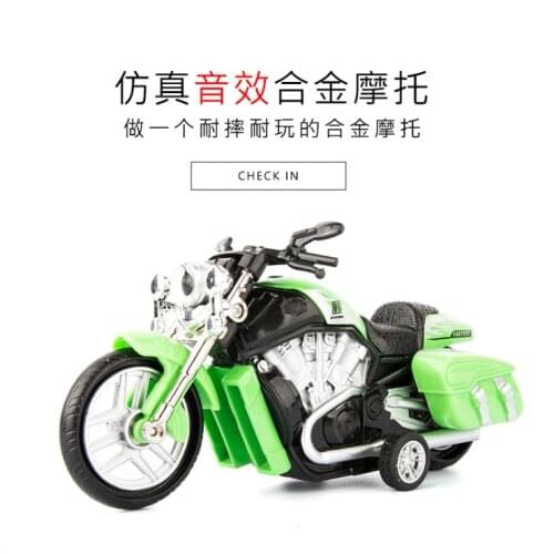 1:16 Simulation alloy motorcycle model childrens sound and light return toy car childrens birthday gift Alloy motorcycle