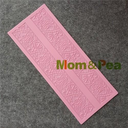 Mom&Pea GX200 Silicone Lace Pad Cake Decoration Fondant Cake 3D Mold Food Grade Silicone Mould