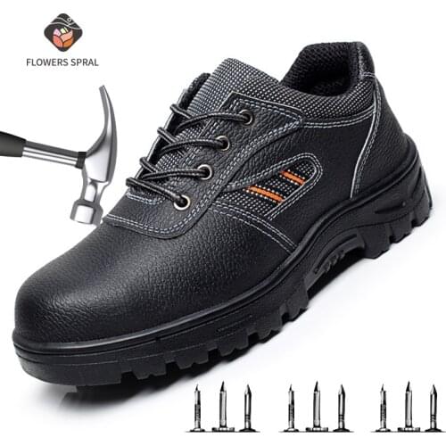 Newly Designed Mens Safety Work Shoes Steel Toe Cap Construction Work Shoes Anti-Smashing Work Boots Safety Shoes