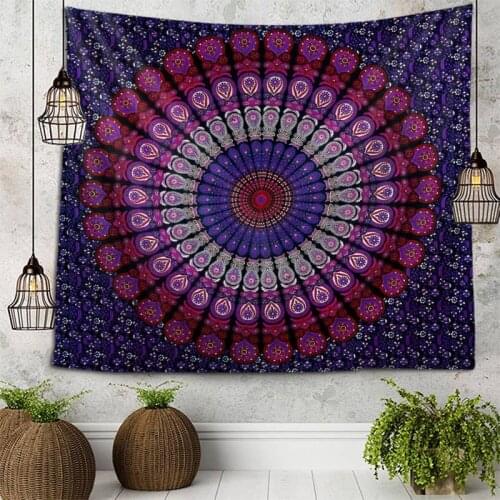 Wall Hanging Sandy Beach Throw Rug Blanket Camping Tent Travel Mattress Bohemian Sleeping Pad Tapestries Indian Mandala Tapestry
