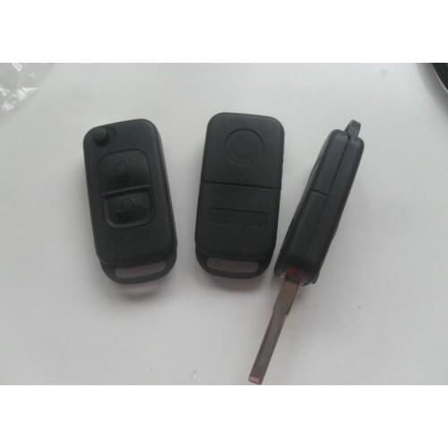 New 2 Button Uncut Blank Flip Folding Remote Key Case Shell Fob Cover for Mercede Benz B200 A160