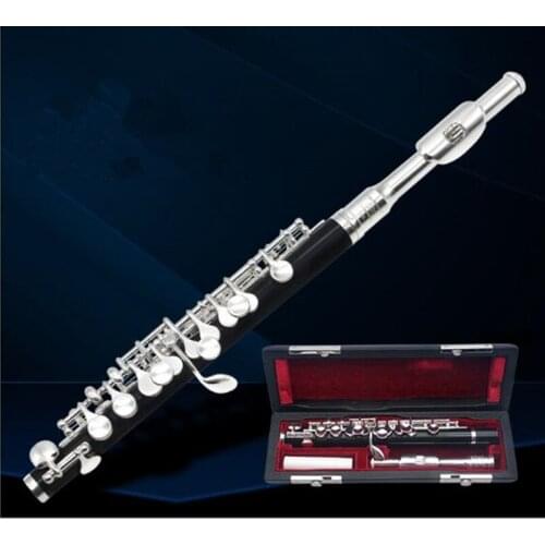Piccolo Flute Silver Plated C Key Cupronickel ABS Tube With Cleaning Cloth Screwdriver Padded Boxs Professional Free Ship
