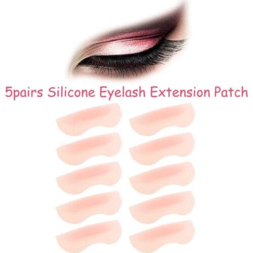 Useful 5 Pairs 3 Different Sizes Silicone Gel Eyelash Perm Curler Kit Curling False Fake Eye Lashes Root Lifting Shield Pads