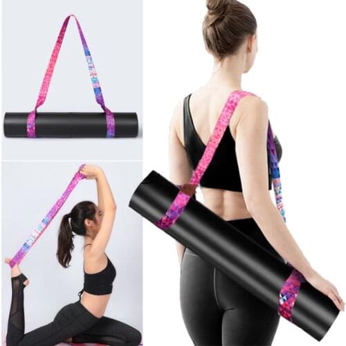 Yoga Mat Strap Belts Waterproof Adjustable Sport Sling Shoulder Carry Cotton Strap Fitness Elastic Yoga Belt Pilates Accessories