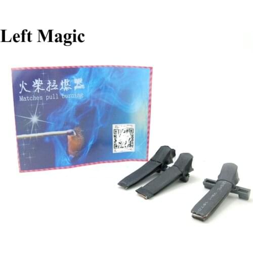 Matches Pull Burning Fire Magic Tricks One Or Double clip Lit Match Stage Magic Props Accessories Comedy Funny Gimmick
