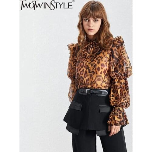 Женские шифоновые рубашки TWOTWINSTYLE China At AliExpress