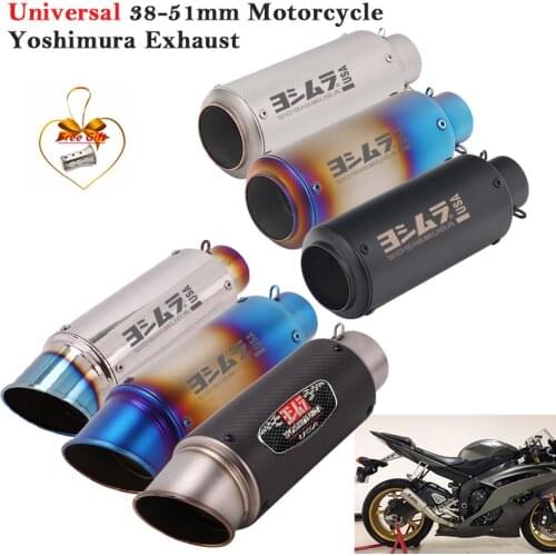 Universal Motorcycle 51MM Yoshimura Exhaust Pipe Escape Modify Moto Scooter Muffler DB Killer Remova For CBR1000RR MT09 R1 DUKE