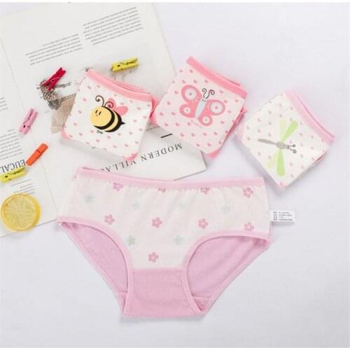 Zi Ning 3pcs/set girl Panties for Girls Children Underwear Kids Girl Briefs Cotton Panties Childrens Panties 1-11 years