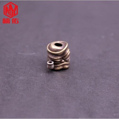 1PC Popeye Retro Brass Copper EDC Paracord Beads Lanyard Pendants Knife Beads Umbrella Rope Cord Necklace Bracelet Beads Pendant