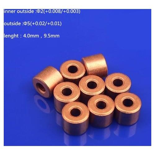 10pcs/lot Copper brass small bearing metallurgical parts Powder Metallurgy oil mini bearing copper sleeve