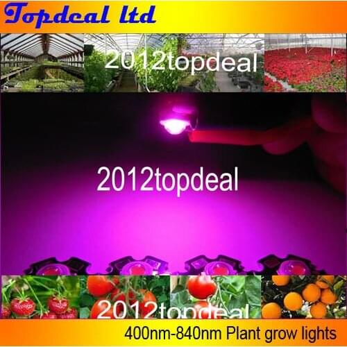 100pcs New Arrival , 1W 3w full spectrum led chip , 400nm~840nm with bridgelux for plant grow ,suit for all stage with pcb