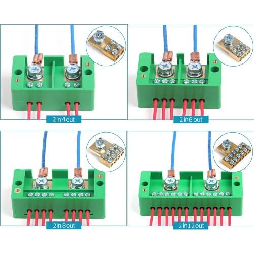 2021 Household Distribution Box Terminal Junction Case Single Phase 2-IN 4/6/8/12-OUT Wire Terminal Box Top Quality