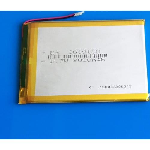 3.7V 3000mAh 3668100 Lithium polymer rechargeable Battery with Protection Board For PDA Tablet PC Digital Products power bank