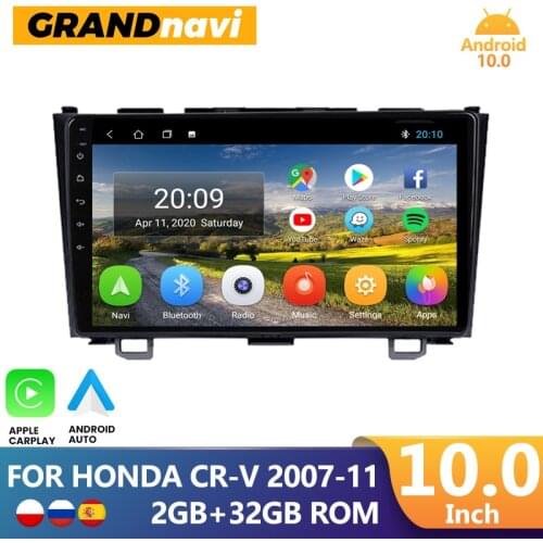 GRANDnavi For HONDA CR-V 2007-2011 Car Radio Android Auto Carplay Autoradio Stereo Multimedia Player 2din GPS 2 Din DVD