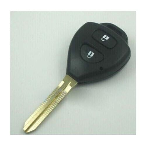 2 Buttons Remote Key Fob Shell Case For Toyota Rav4 Corolla Hilux Camry Prado With TOY43 Blade 10PCS/lot