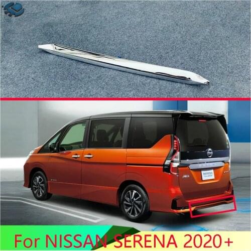 For NISSAN SERENA 2020+ Car Accessories ABS Chrome Rear Bumper Skid Protector Guard Plate accessories