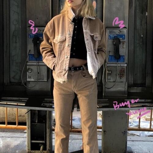 Женские вельветовые брюки HANQIU China At AliExpress