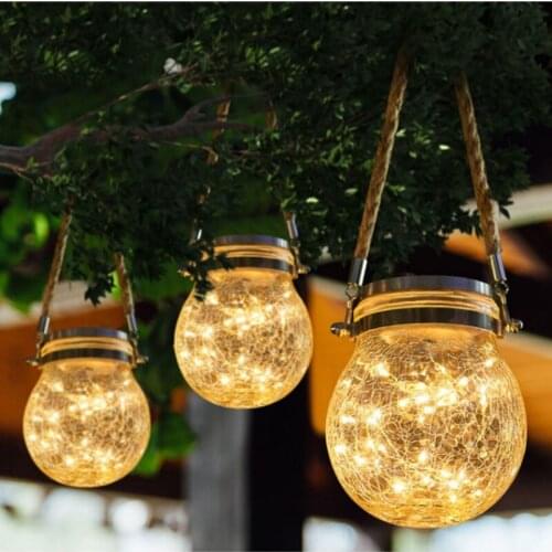Crystal Ball Solar Lamp Waterproof 30 LEDs Fairy Lights Hanging Lamp Garden Outdoor Christmas Wedding Decor String Chandelier