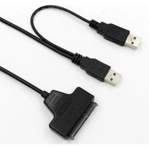 BEESCLOVER SATA to USB 2.0 To 7 15 22pin Adapter Cables External Power For 2.5'' Ssd Hdd Hard Disk Drive Converter