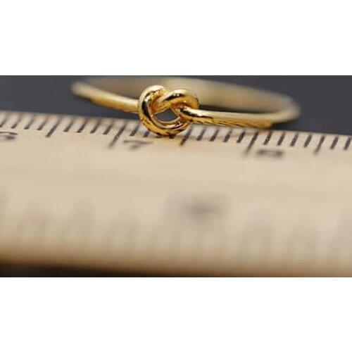 Real Solid 24K Yellow Gold Ring Women Luck Heart Smooth Band Ring US5-8 1-1.5g Best Gift