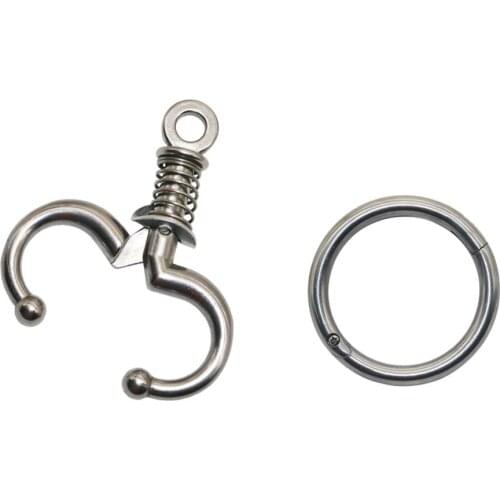 2 Pc Stainless Steel Cattle Nose Ring Cow Calf Metal Nose Traction Rings Farm Animal Livestock Carriers Equipment