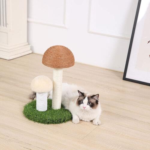 Cute Kitten Mushrooms Scratch Board Furniture Protect toy Pet Health Sisal Large Scratcher Mat Claws Care Cat Scratcher Toy Post