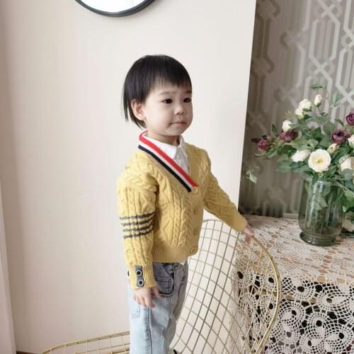 Cool Spring Autumn Tops Boys Sweater Jacket Coat Kids Knitting Overcoat Outwear Teenager Children Clothes High Quality