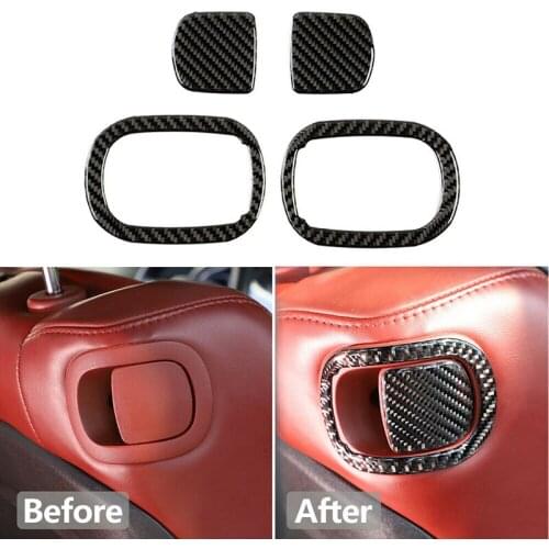 For Dodge Challenger 2015-2020 Seat Switch Trim Stickers Cover ,Carbon Fiber