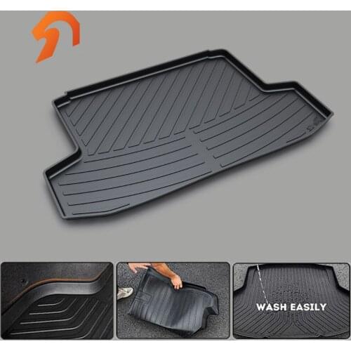Non-slip RUBBER TRUNK TRAY CARPET MATS for Chevrolet SAIL SEDAN ORLANDO Captiva Cavalier BOOT LINER TRUNK CARGO MATS 2011-2016